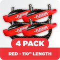 FLATROPE- RED- 110" (4 PACK) image 0